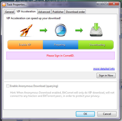 VIP Dialog Box